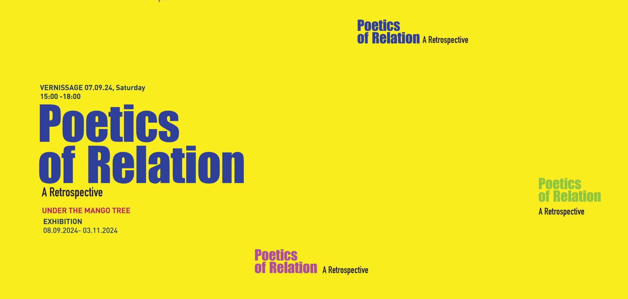 Poetics of Relation – A Retrospective