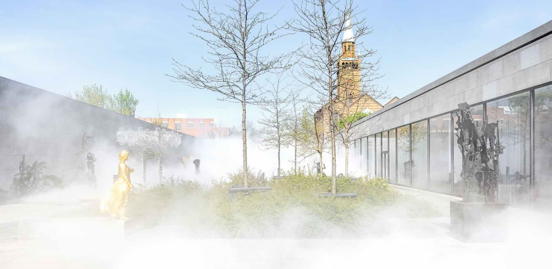 Fujiko Nakaya: Fog Sculpture in the Sculpture Garden of the Neue Nationalgalerie