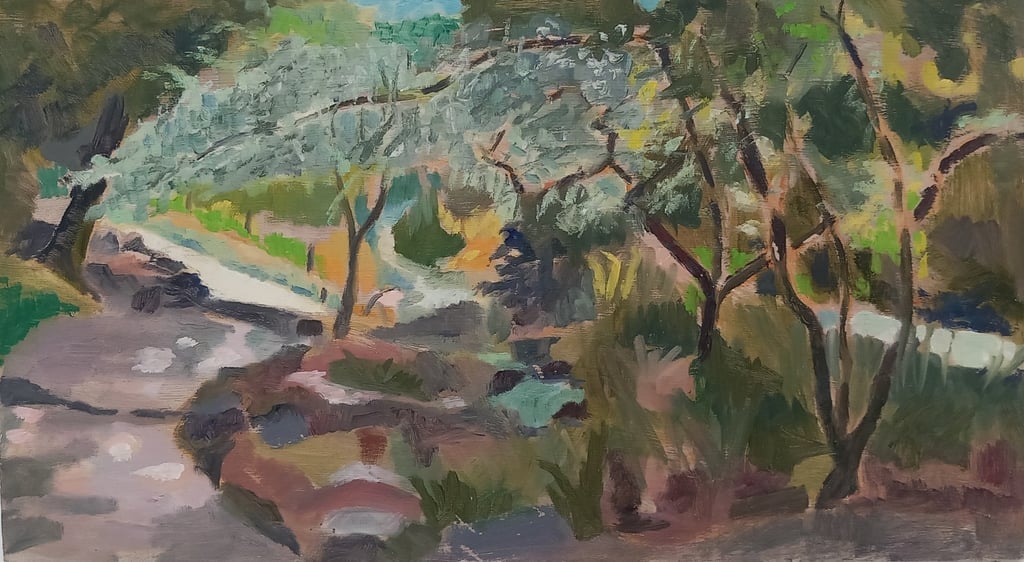 “One Year” / A year in Rookery Gardens paintings by Jonathan Cowell