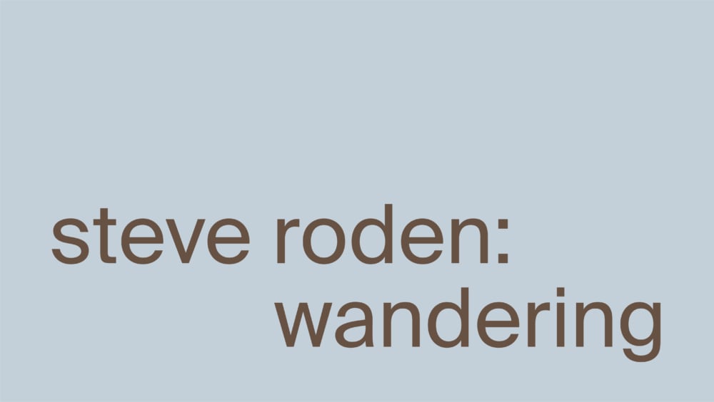 Steve Roden: wandering