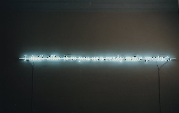 Joseph Kosuth: I Shall Offer It To You As A Ready-Made Product