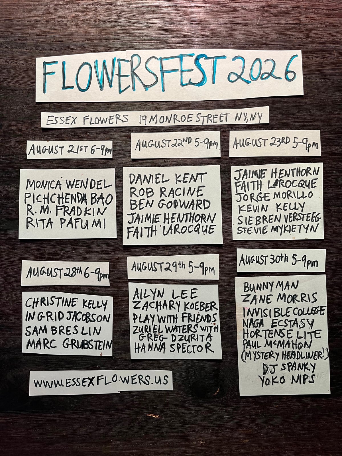 FLOWERS FESTIVAL 2026